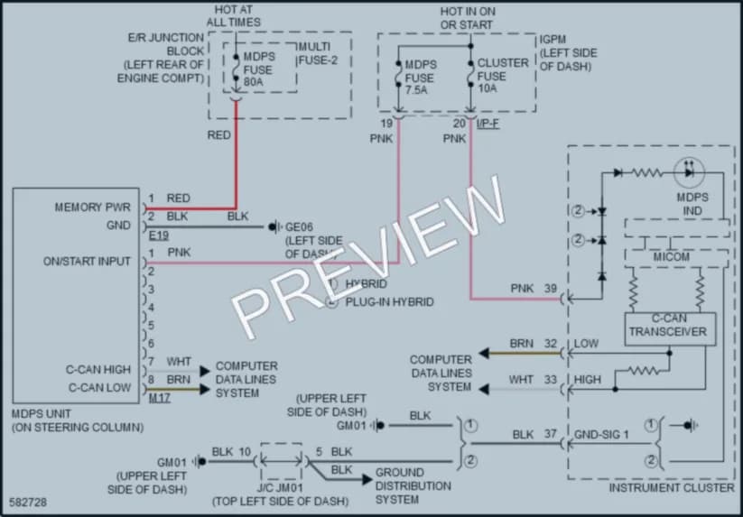 2018 Kia Niro Electronic Power Steering wiring diagram preview