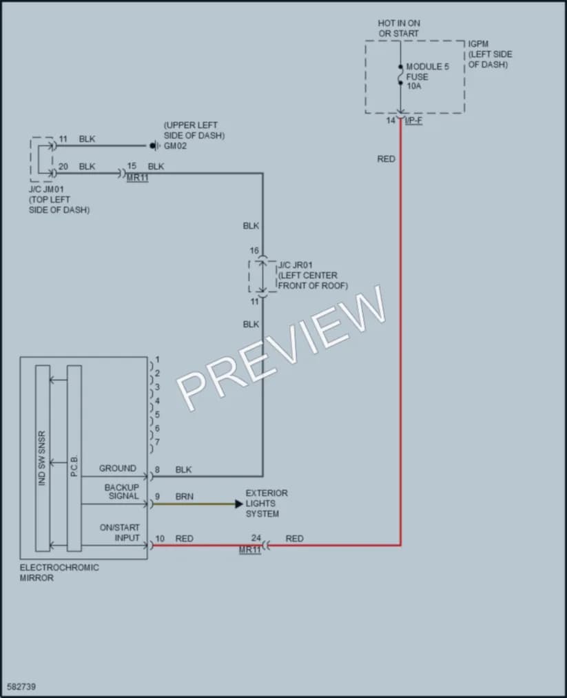 2018 Kia Niro Power Mirrors wiring diagram preview