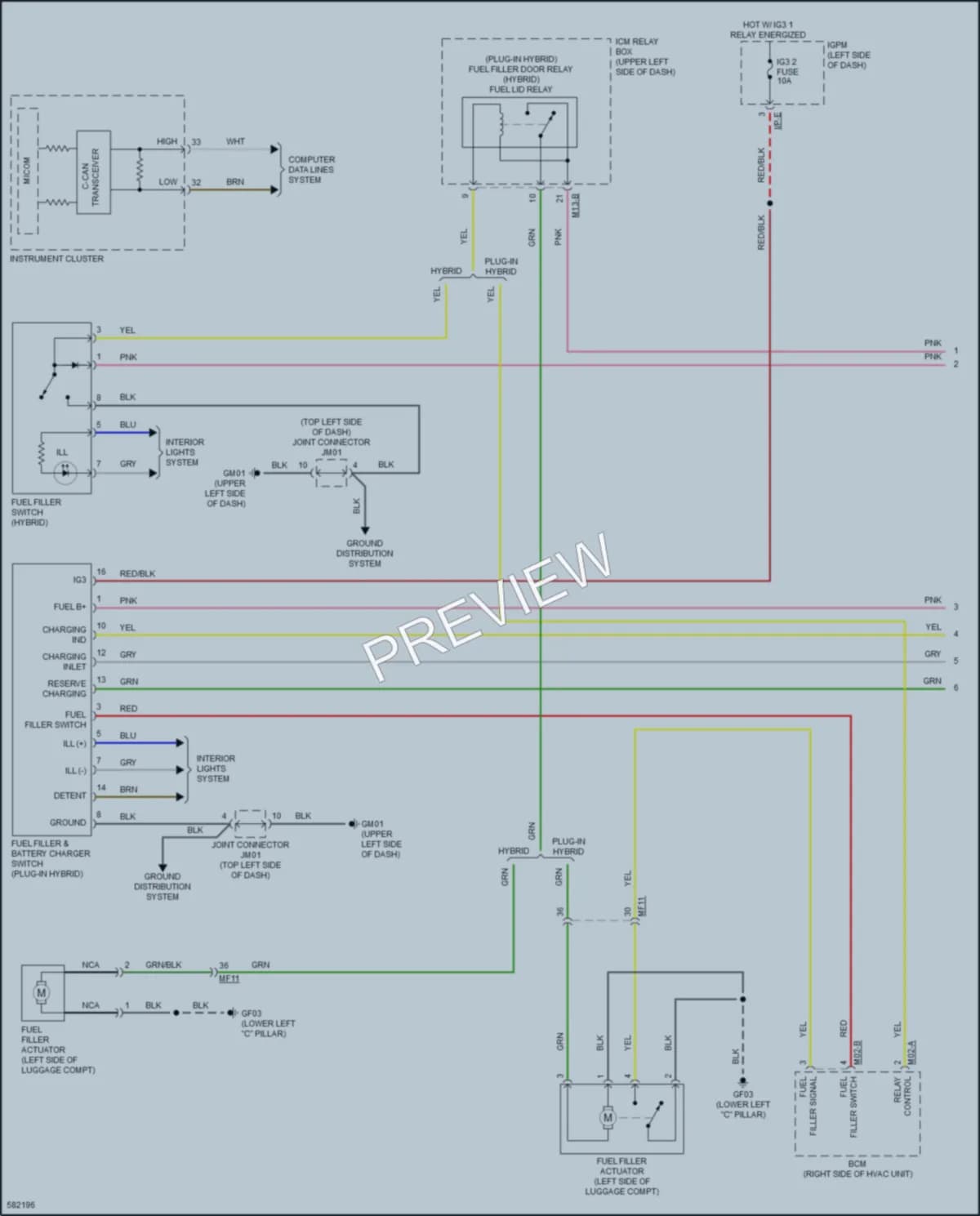 2018 Kia Niro Trunk Tailgate Fuel Door wiring diagram preview