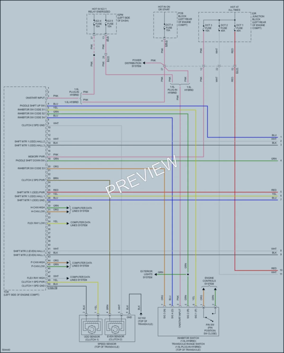 2018 Kia NiroPlugIn Transmission wiring diagram preview