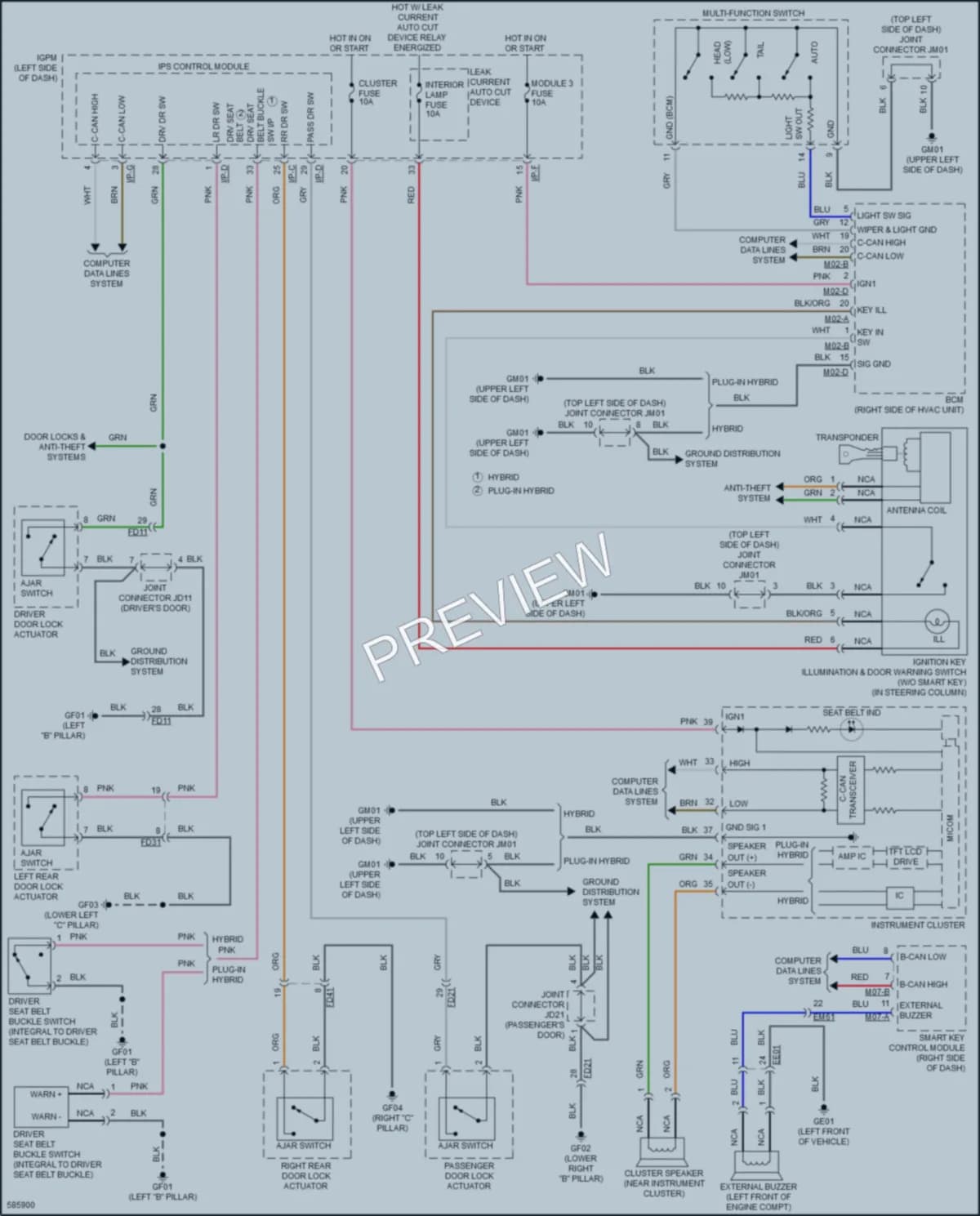 2018 Kia NiroPlugIn Warning Systems wiring diagram preview