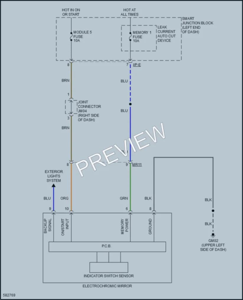 2018 Kia Optima Power Mirrors wiring diagram preview