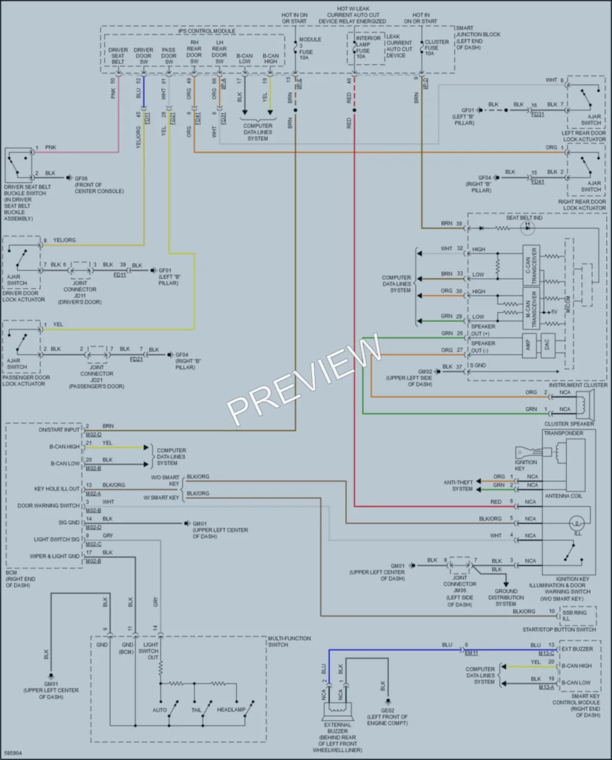 2018 Kia Optima Warning Systems wiring diagram preview