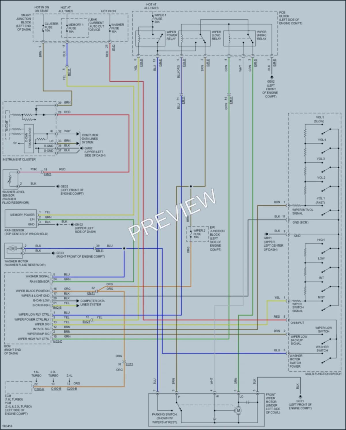 2018 Kia Optima Wiper Washer wiring diagram preview