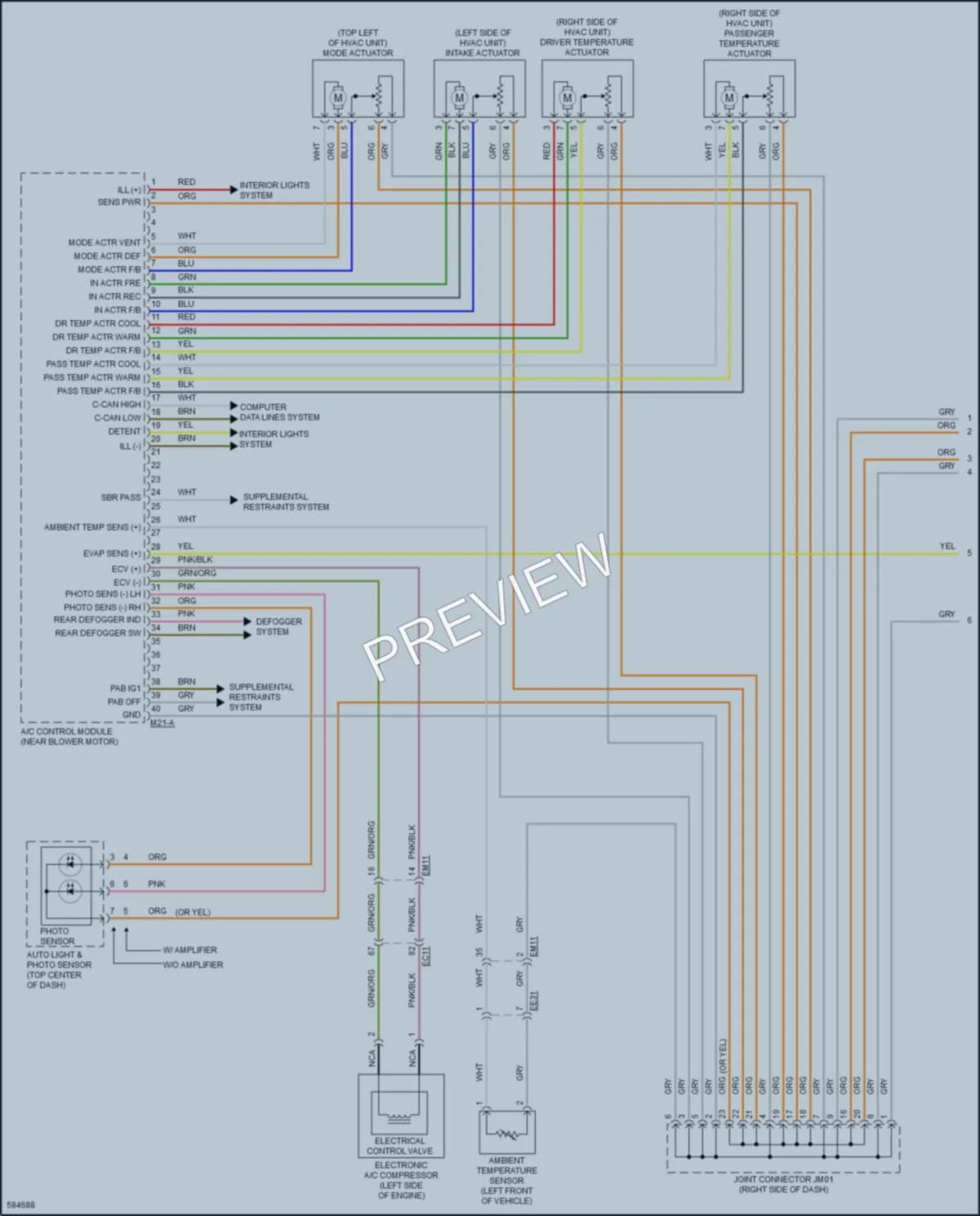 2018 Kia OptimaHybrid Air Conditioning wiring diagram preview