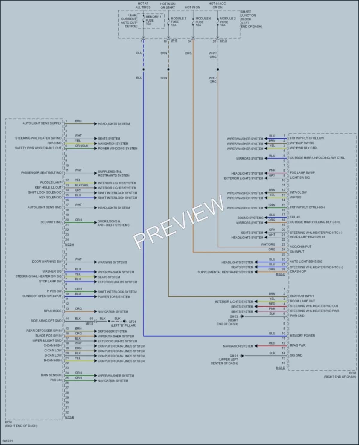 2018 Kia OptimaHybrid Body Control Modules wiring diagram preview