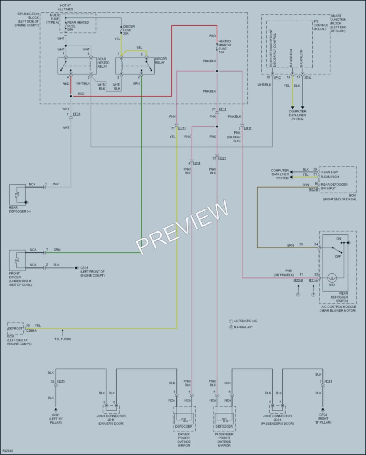 2018 Kia OptimaHybrid Defoggers wiring diagram preview