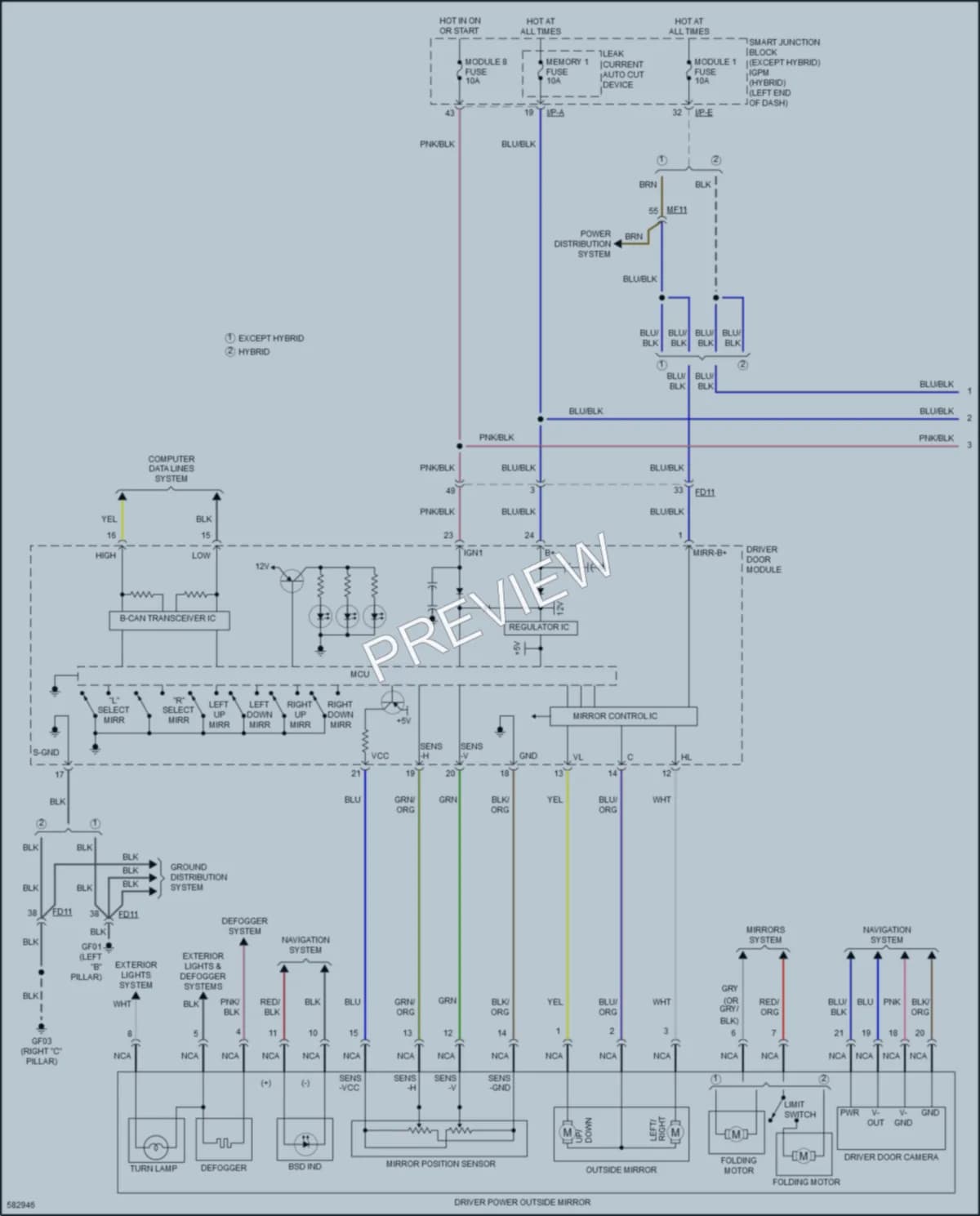2018 Kia OptimaHybrid Memory Systems wiring diagram preview