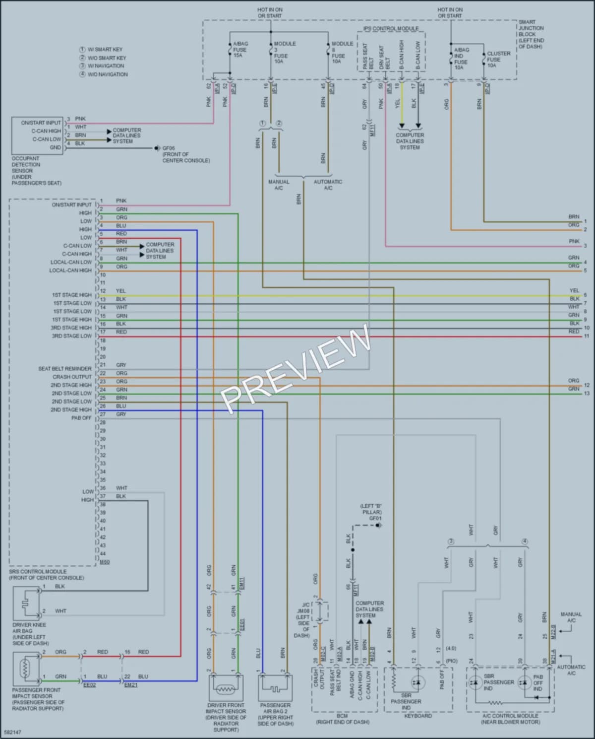 2018 Kia OptimaHybrid Supplemental Restraints wiring diagram preview