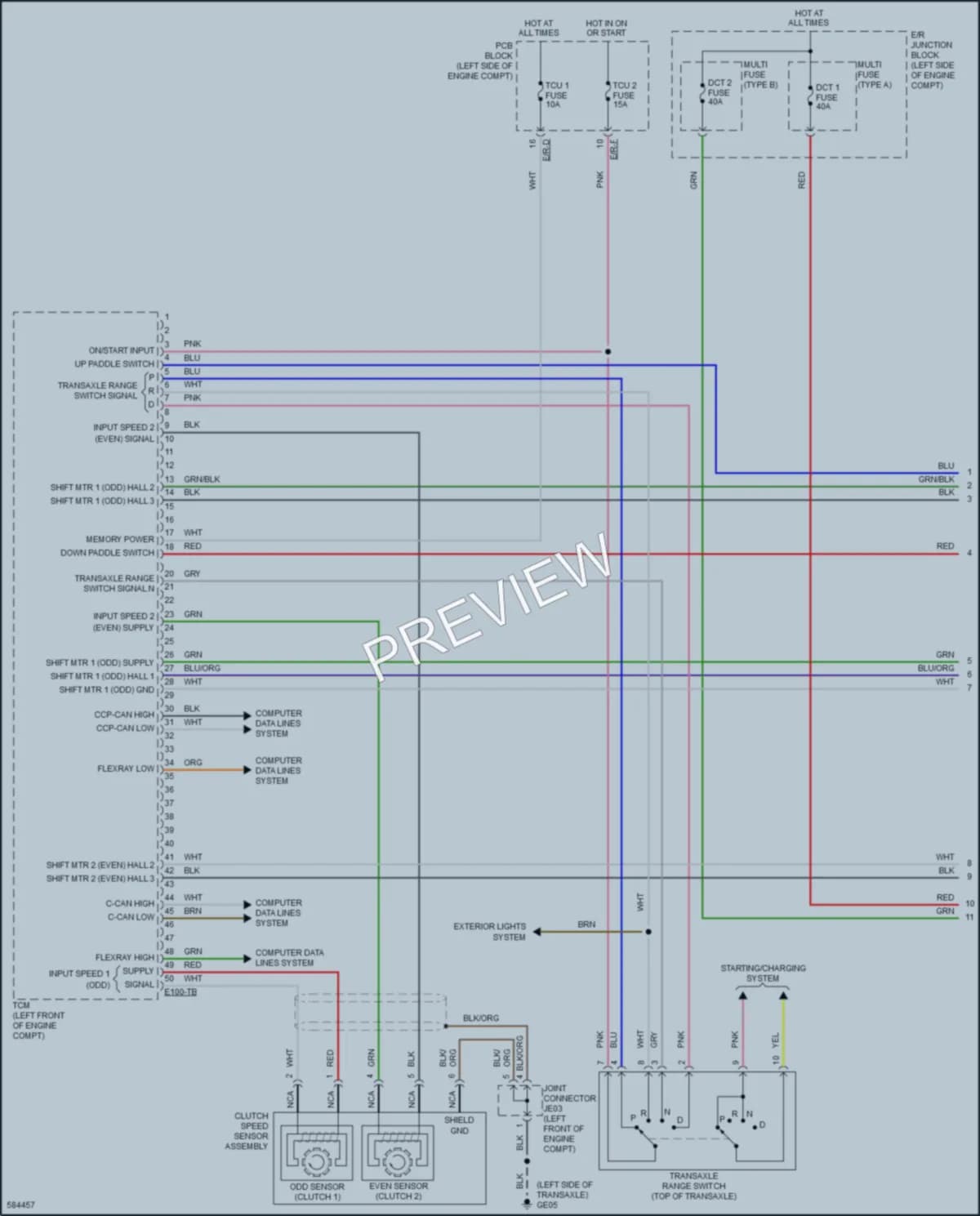 2018 Kia OptimaHybrid Transmission wiring diagram preview