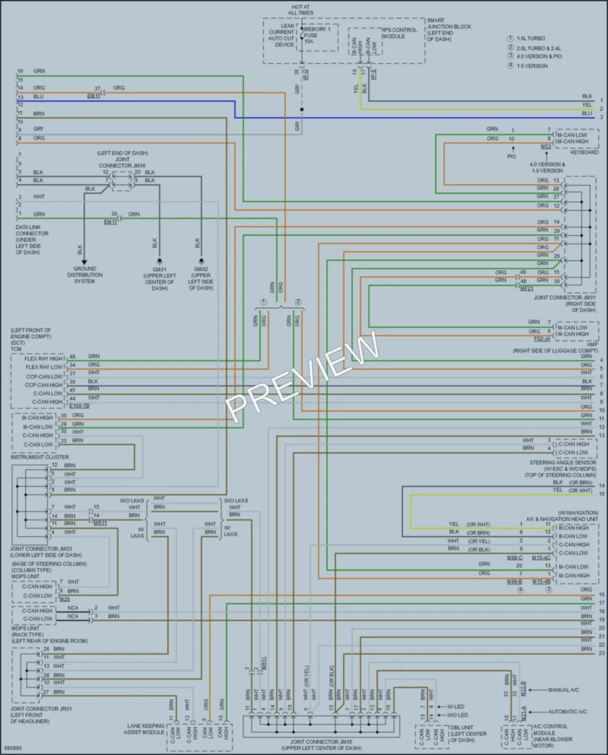 2018 Kia OptimaPlugIn Computer Data Lines wiring diagram preview