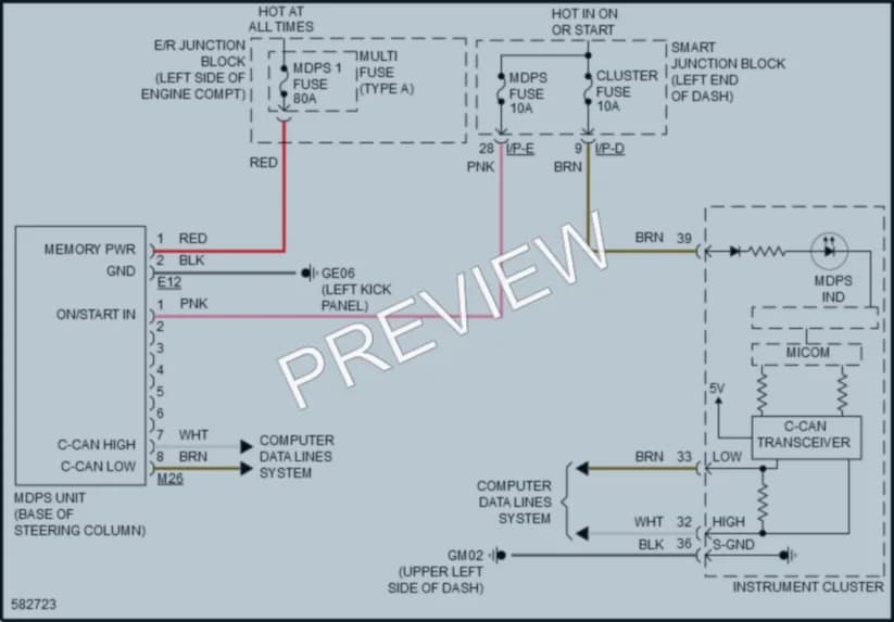 2018 Kia OptimaPlugIn Electronic Power Steering wiring diagram preview