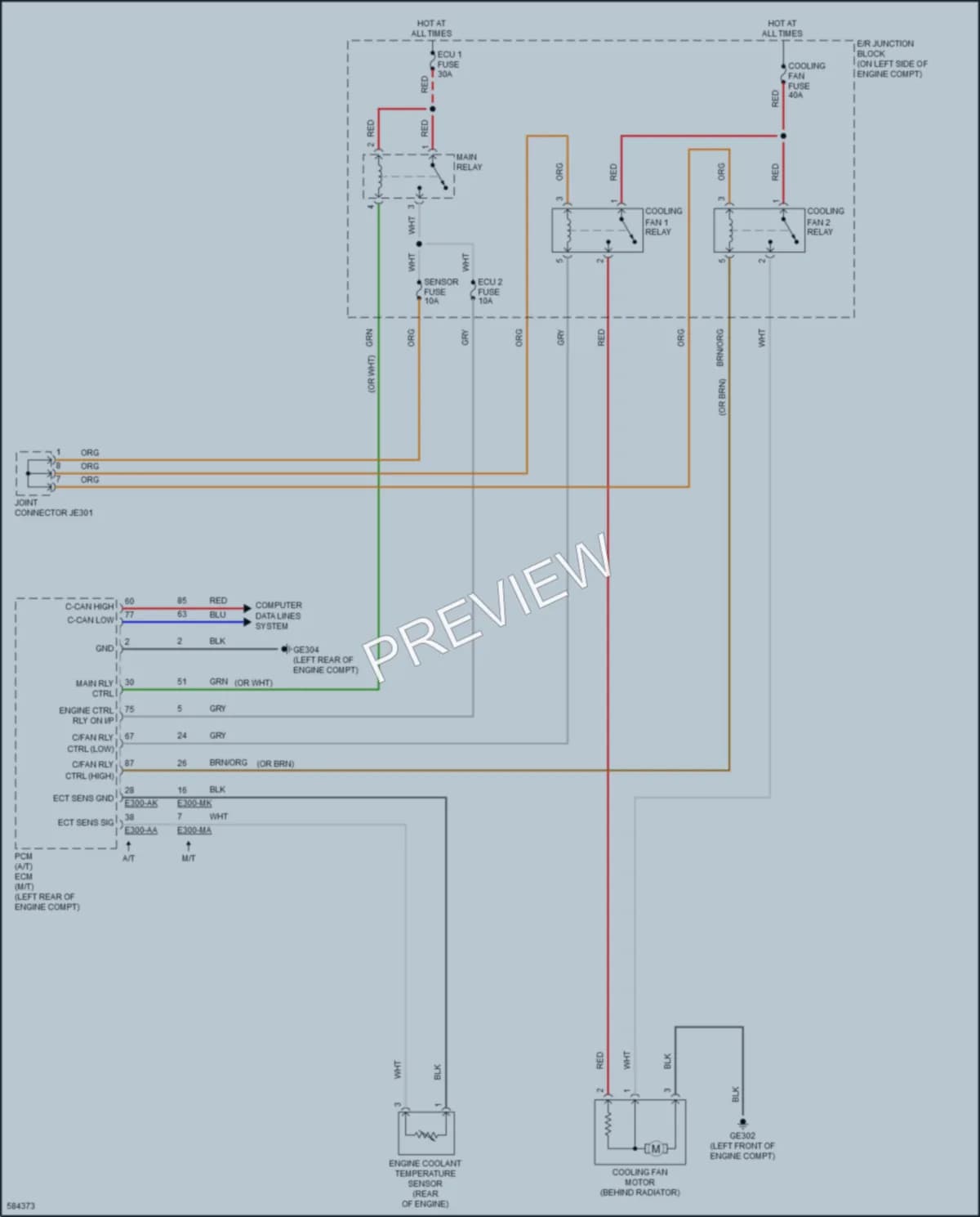 2018 Kia Rio Cooling Fan wiring diagram preview