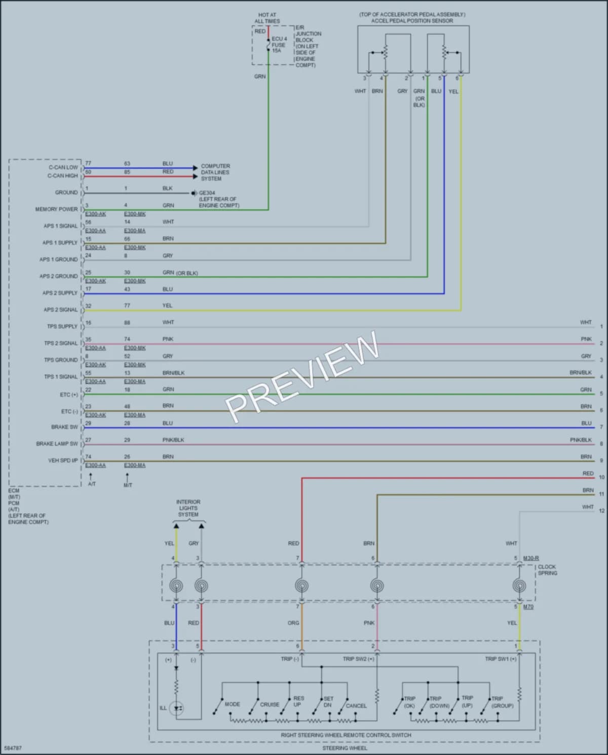 2018 Kia Rio Cruise Control wiring diagram preview