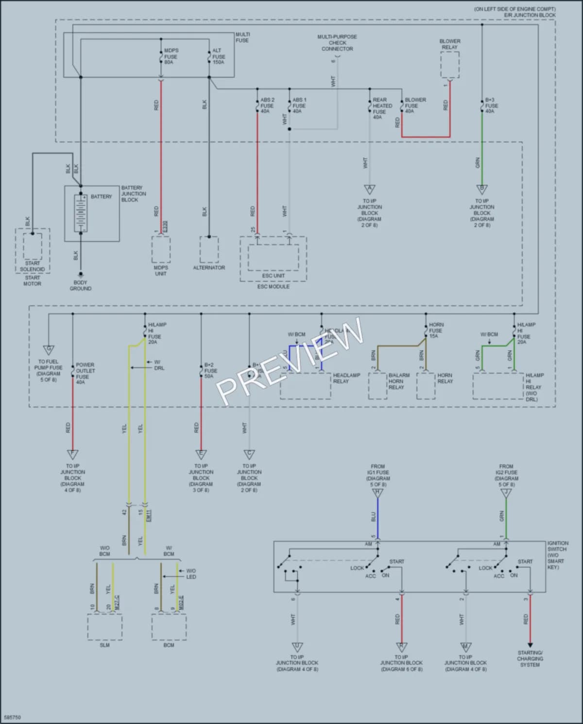 2018 Kia Rio Power Distribution wiring diagram preview