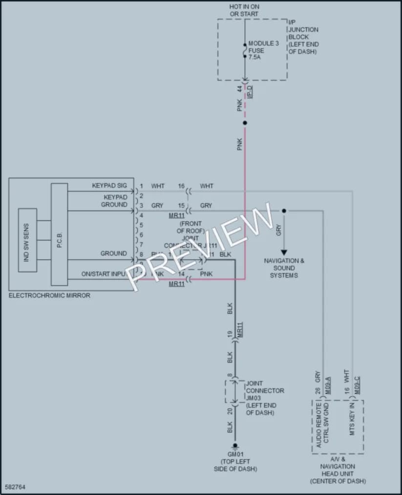 2018 Kia Rio Power Mirrors wiring diagram preview