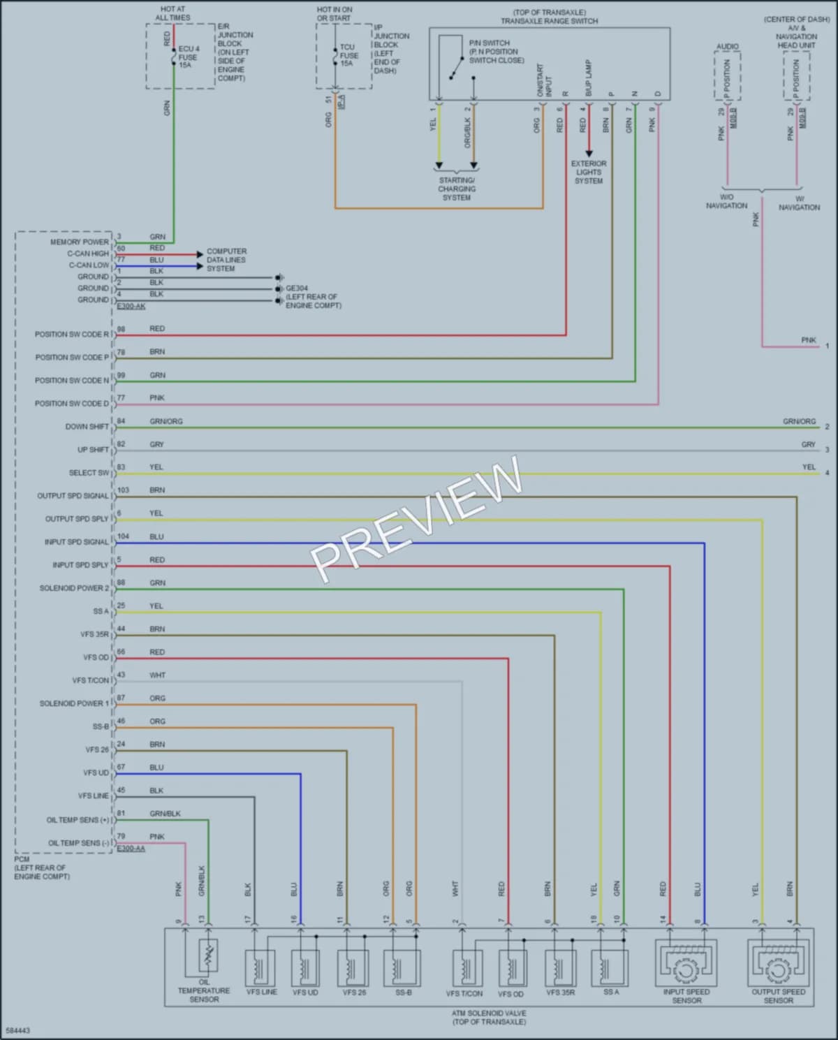 2018 Kia Rio Transmission wiring diagram preview