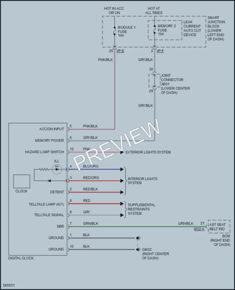 2018 Kia Sedona Instrument Cluster wiring diagram preview