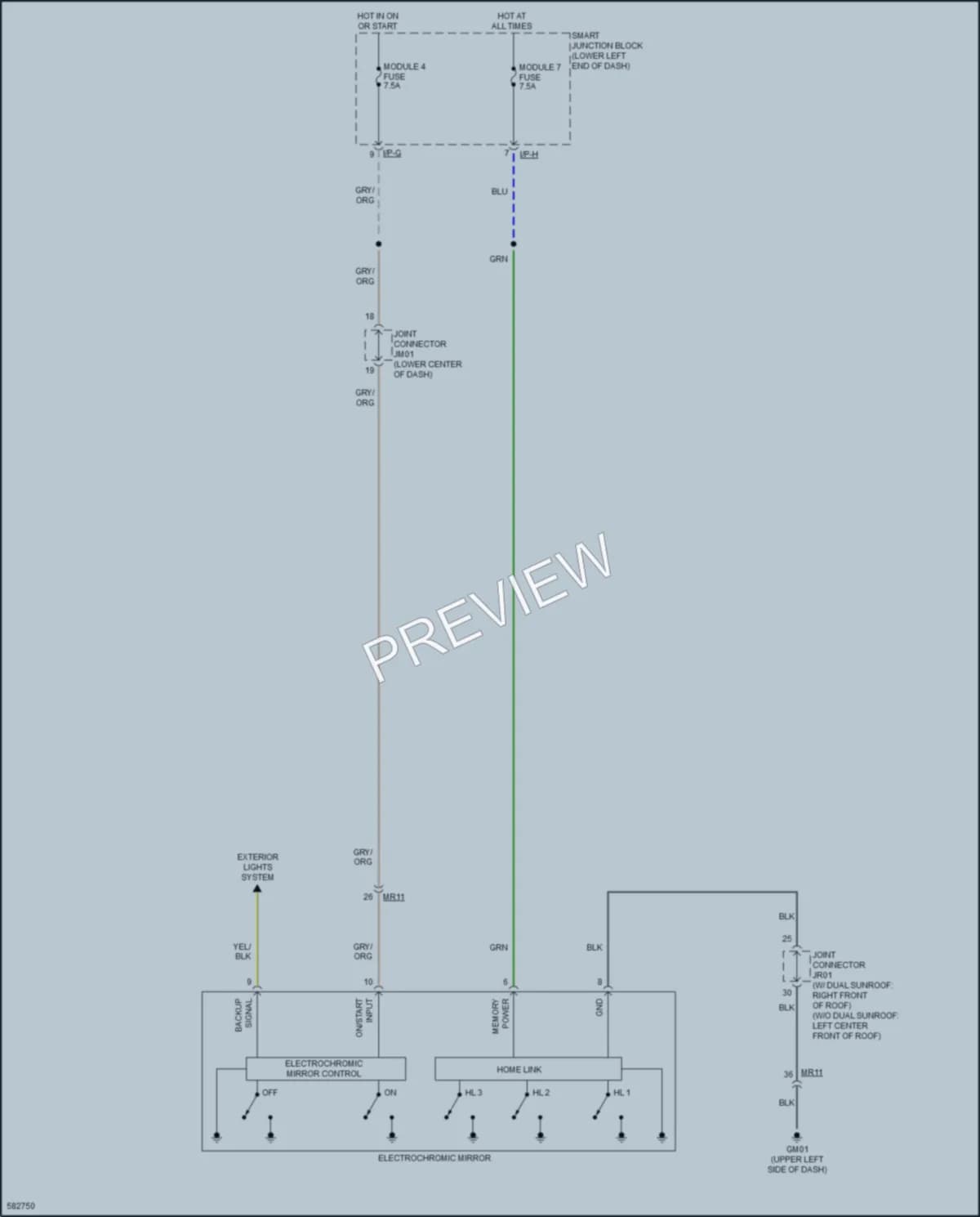 2018 Kia Sedona Power Mirrors wiring diagram preview