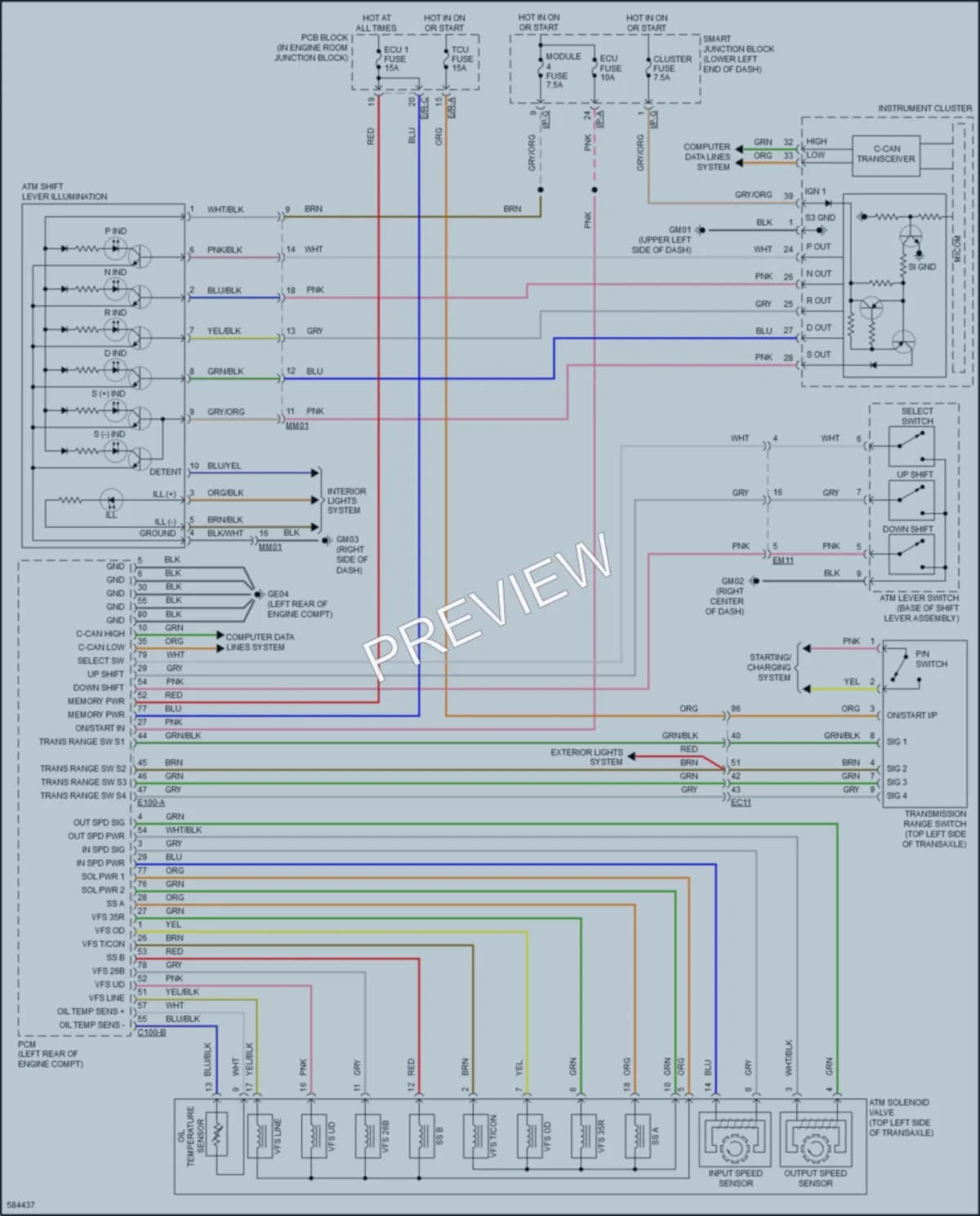2018 Kia Sedona Transmission wiring diagram preview
