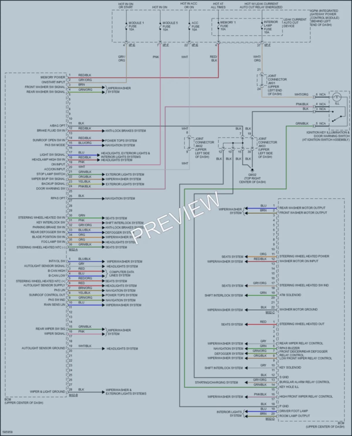 2018 Kia Sorento Body Control Modules wiring diagram preview
