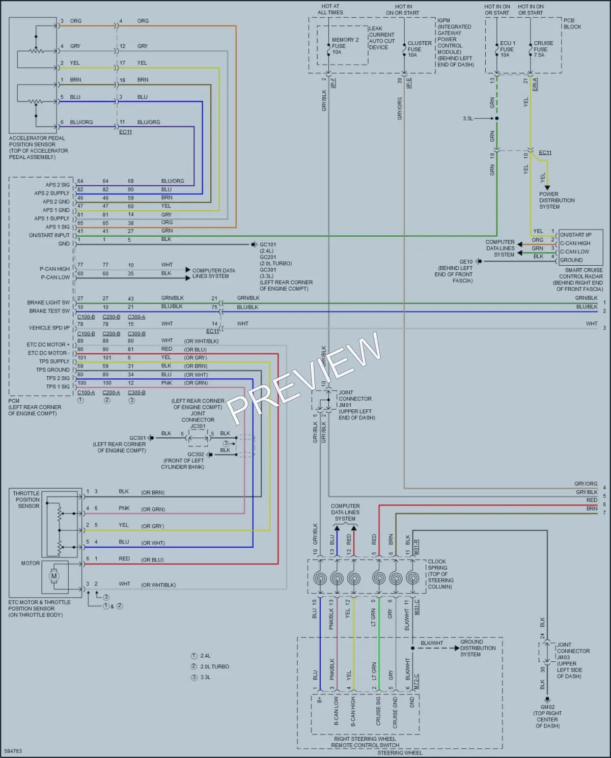 2018 Kia Sorento Cruise Control wiring diagram preview