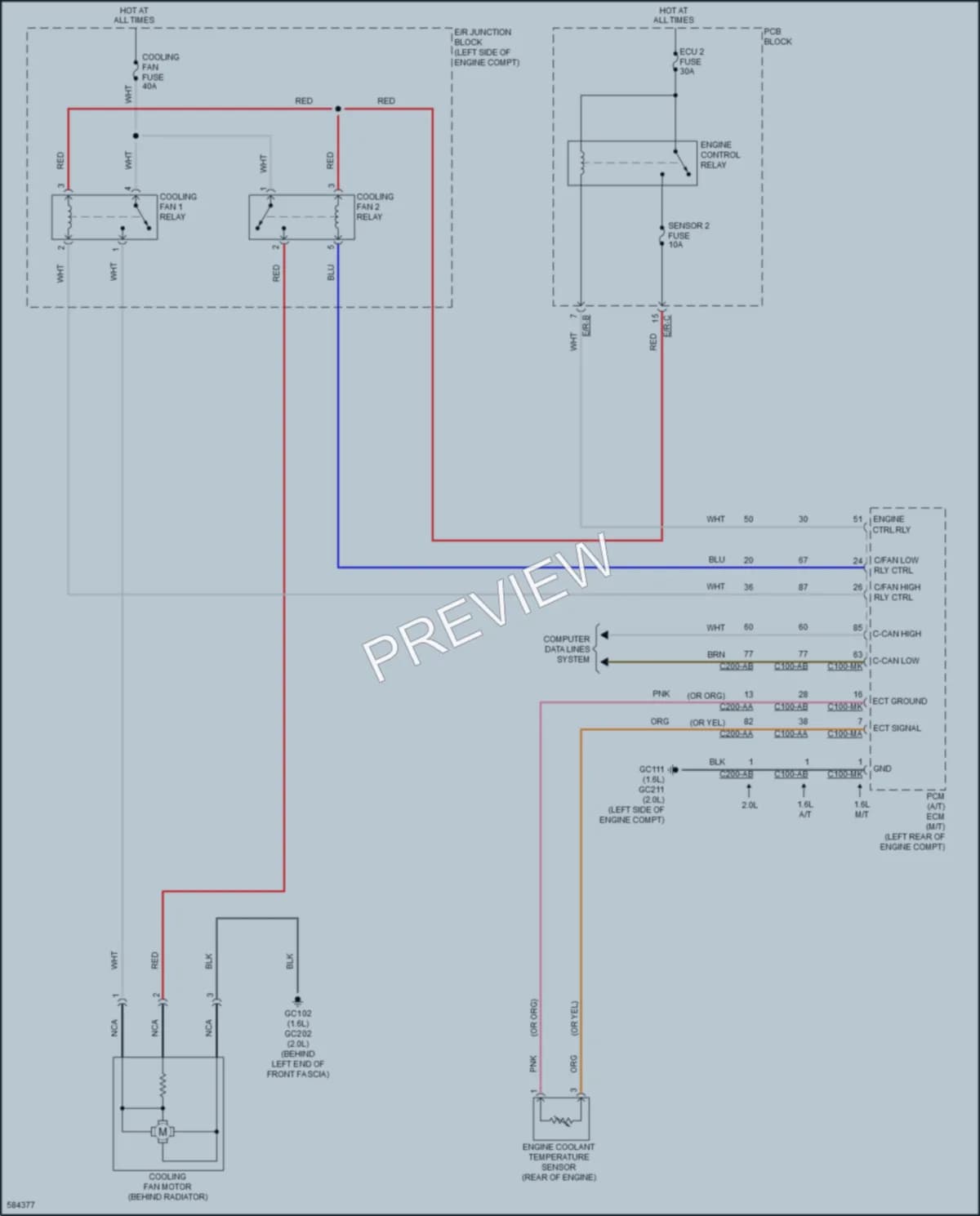 2018 Kia Soul Cooling Fan wiring diagram preview