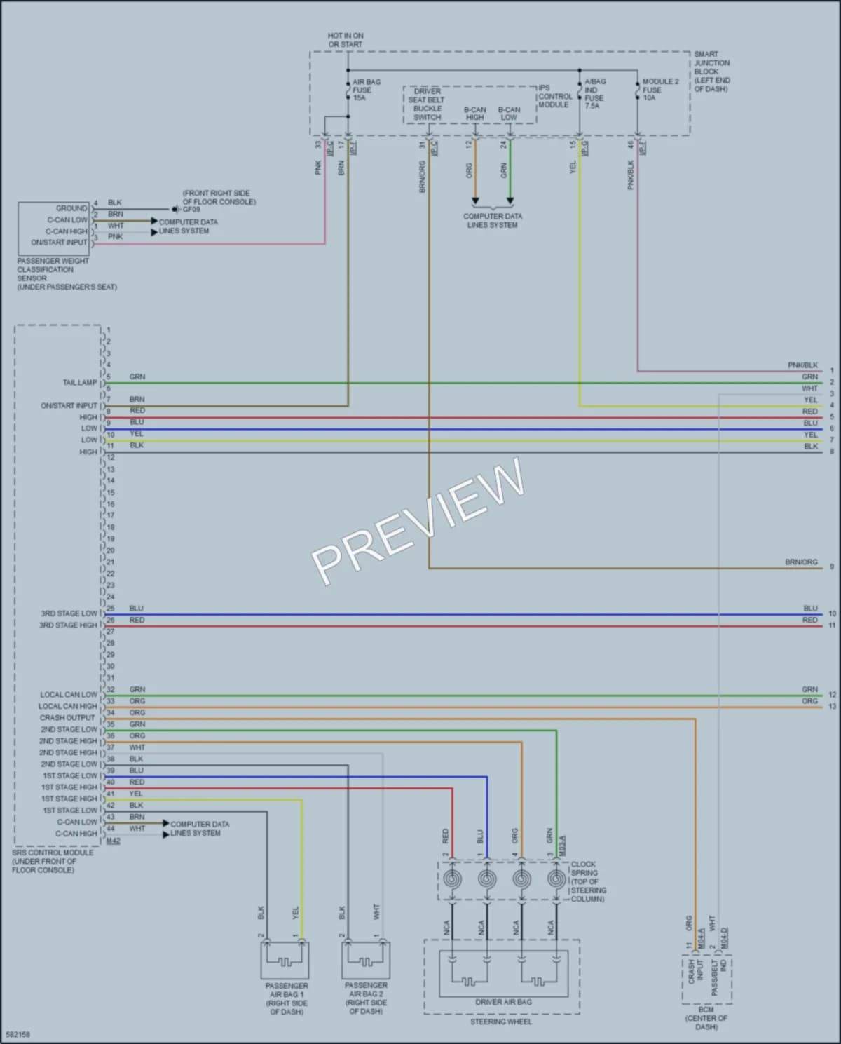 2018 Kia Soul Supplemental Restraints wiring diagram preview