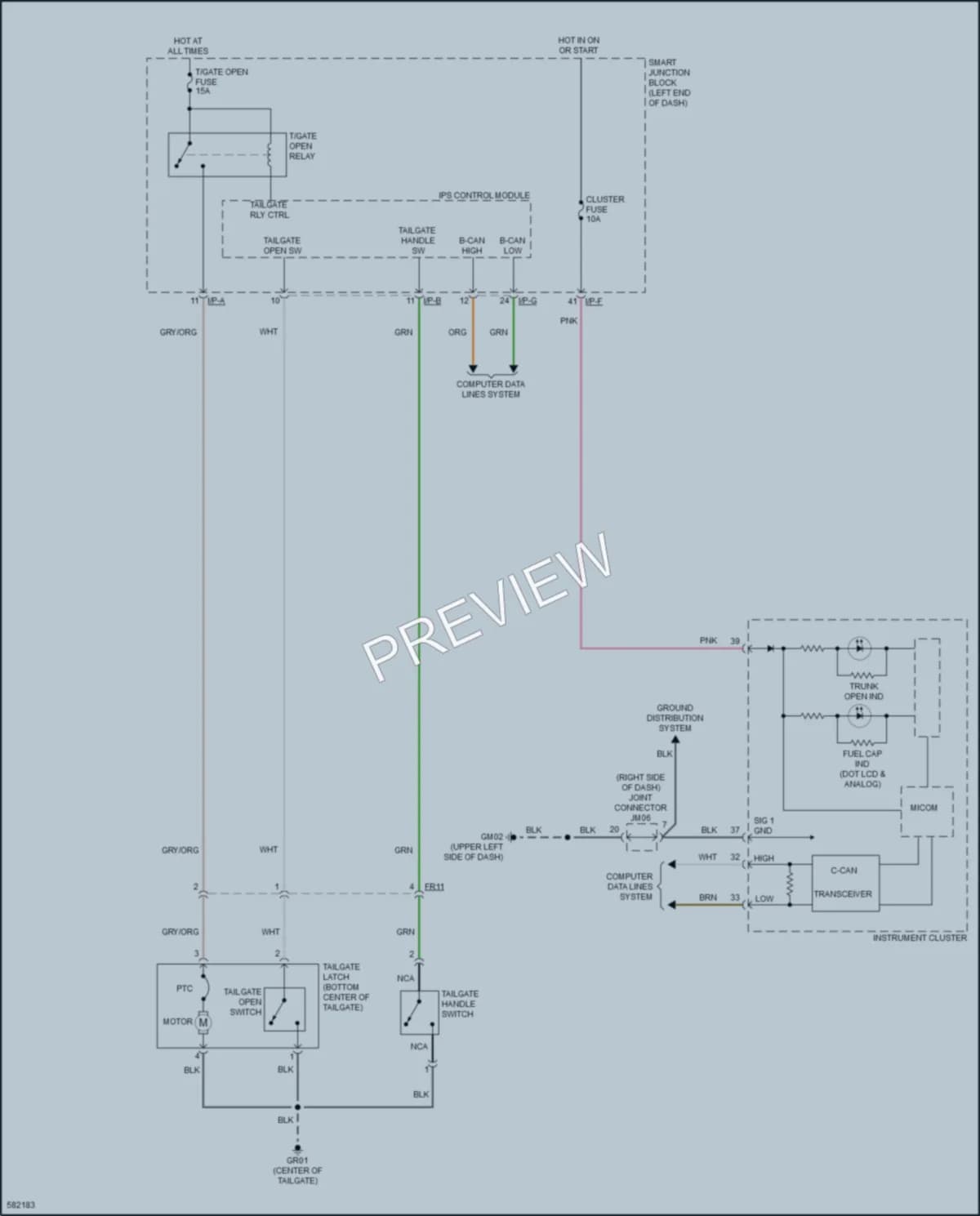 2018 Kia Soul Trunk Tailgate Fuel Door wiring diagram preview