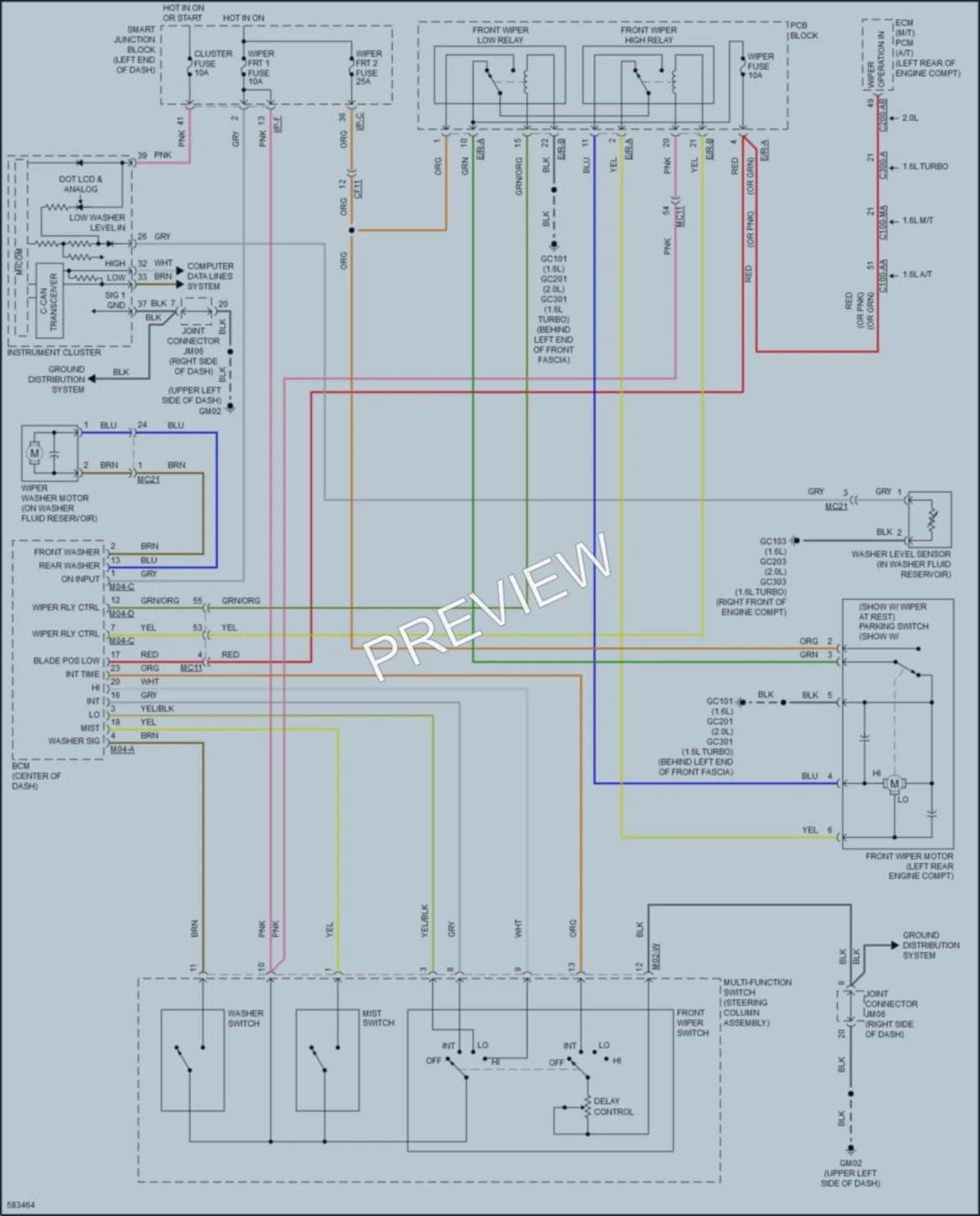 2018 Kia Soul Wiper Washer wiring diagram preview