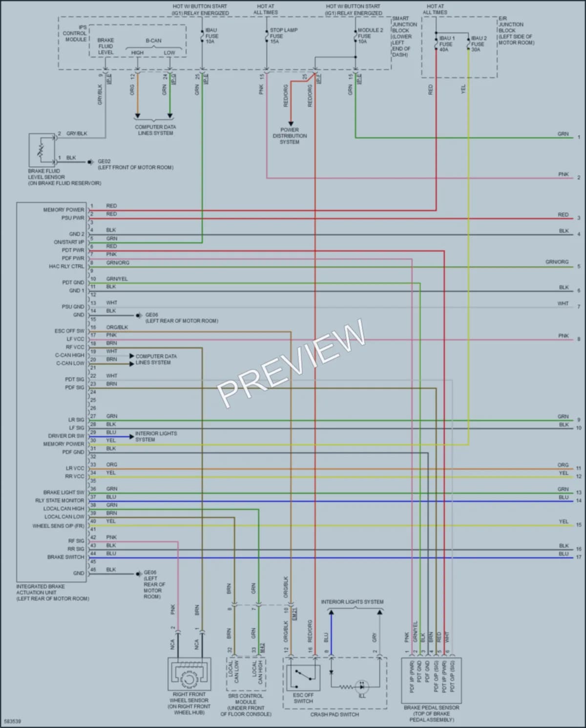 2018 Kia SoulEV Anti Lock Brakes wiring diagram preview