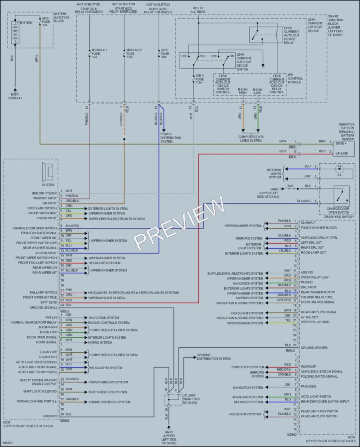 2018 Kia SoulEV Body Control Modules wiring diagram preview