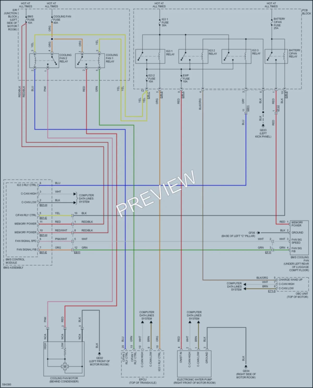 2018 Kia SoulEV Cooling Fan wiring diagram preview
