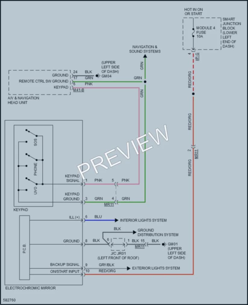 2018 Kia SoulEV Power Mirrors wiring diagram preview