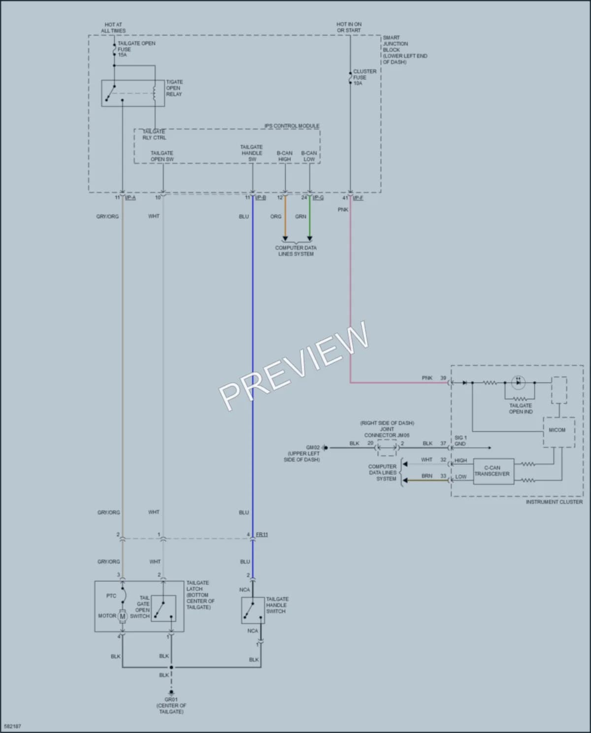 2018 Kia SoulEV Trunk Tailgate Fuel Door wiring diagram preview