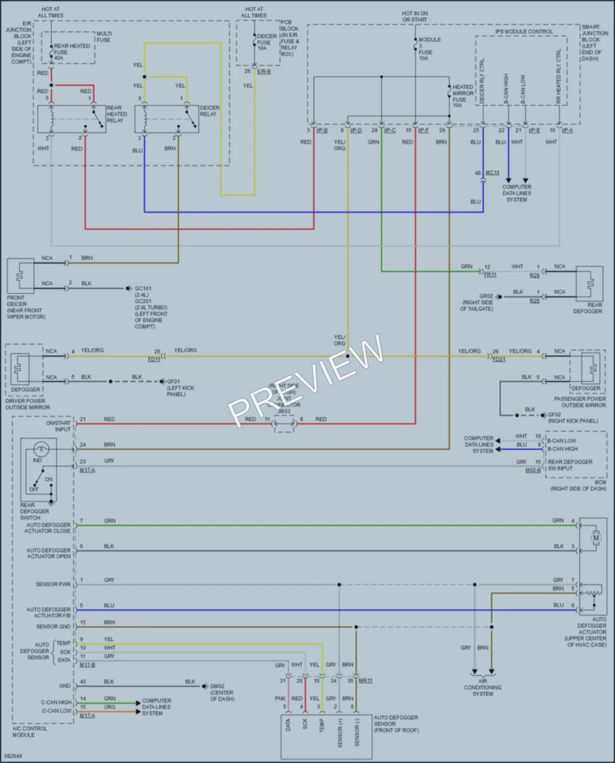 2018 Kia Sportage Defoggers wiring diagram preview