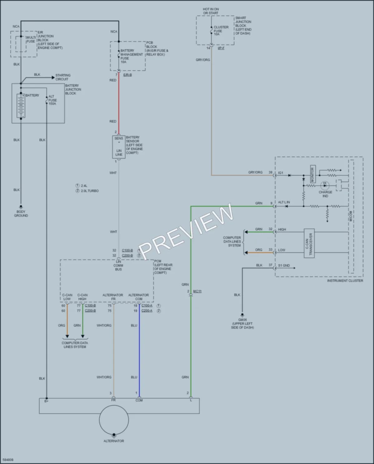 2018 Kia Sportage Starting Charging wiring diagram preview