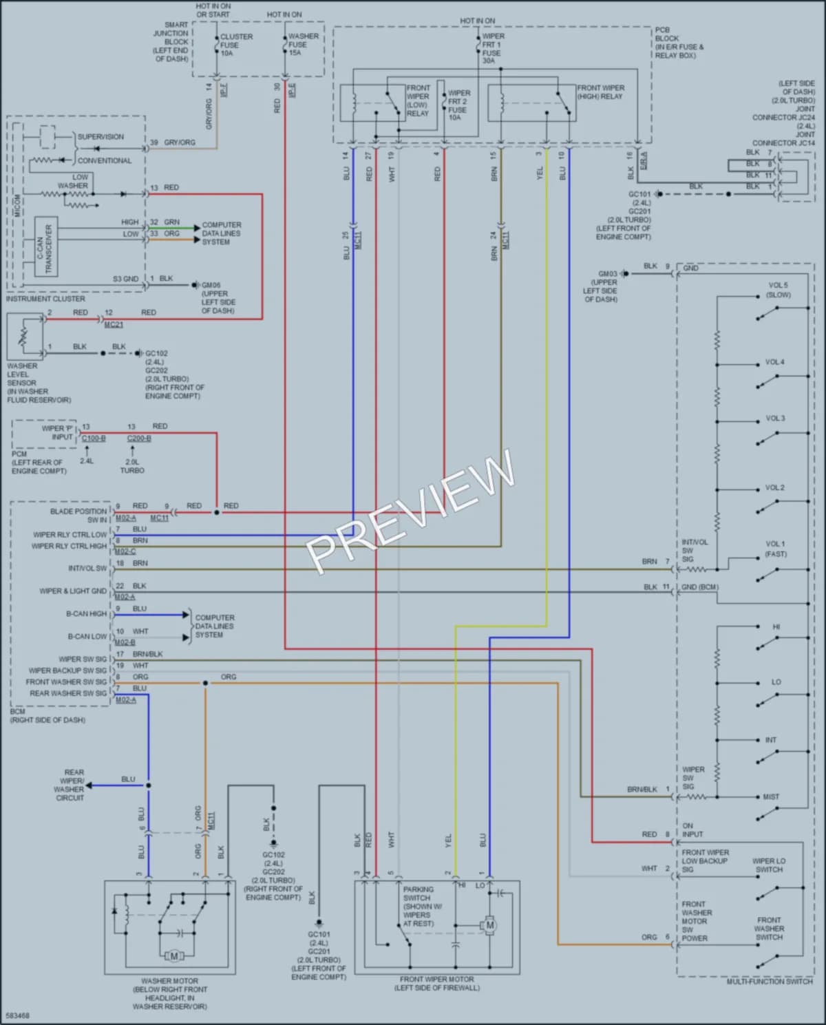 2018 Kia Sportage Wiper Washer wiring diagram preview