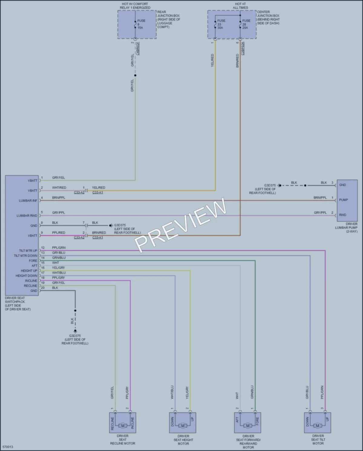 2018 LandRover Discovery Power Seats wiring diagram preview