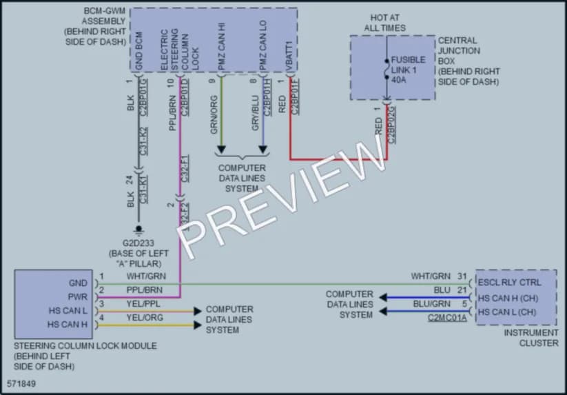 2018 LandRover Discovery Shift Interlock wiring diagram preview