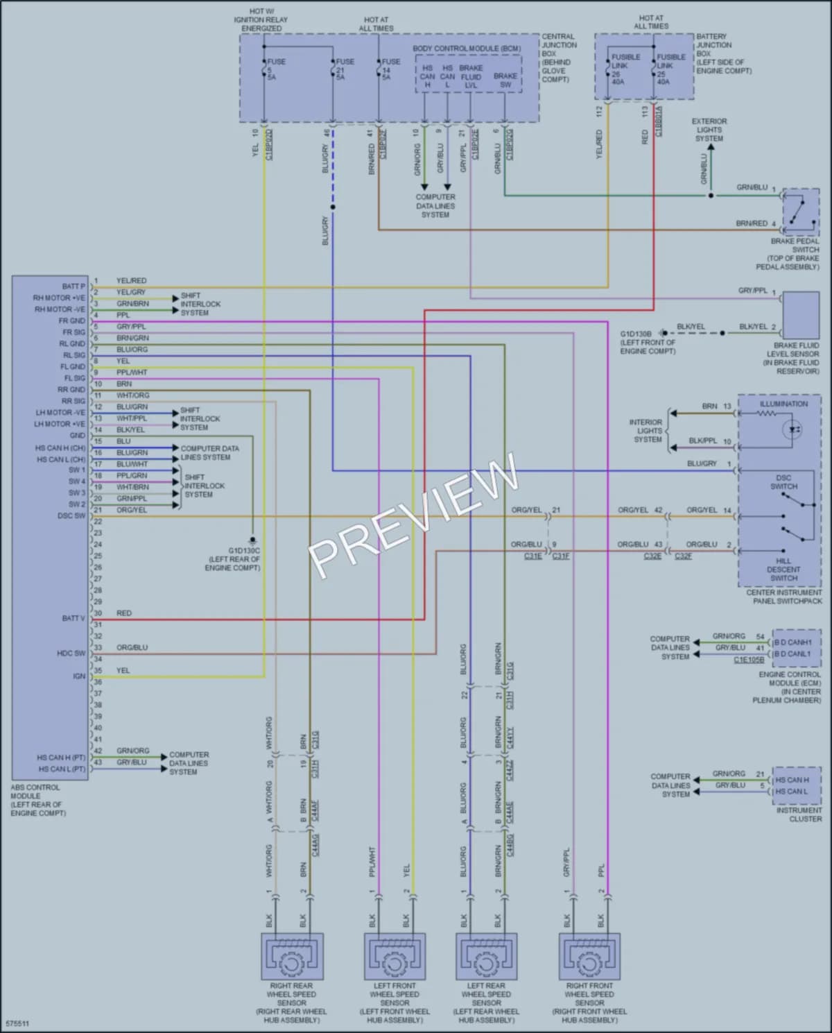 2018 LandRover DiscoverySport Anti Lock Brakes wiring diagram preview