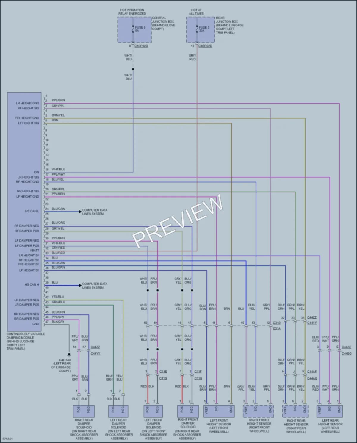 2018 LandRover DiscoverySport Electronic Suspension wiring diagram preview