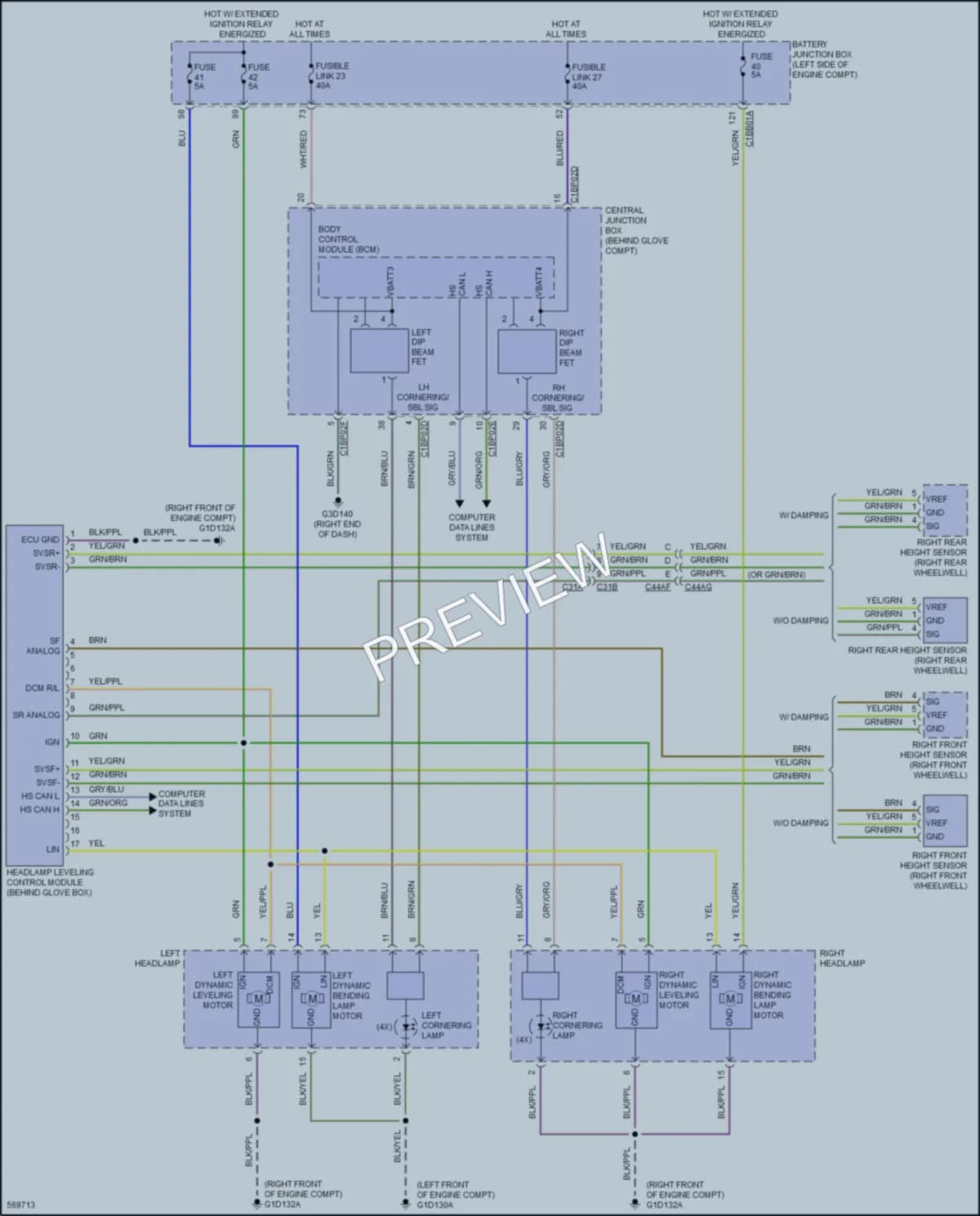 2018 LandRover DiscoverySport Headlights wiring diagram preview