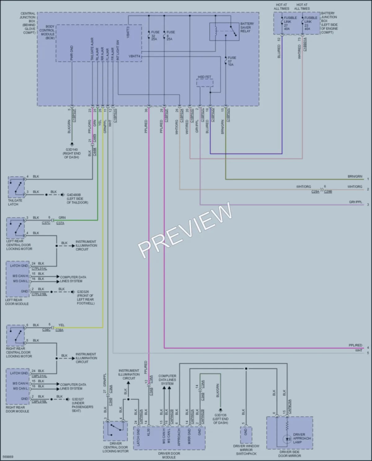 2018 LandRover DiscoverySport Interior Lights wiring diagram preview