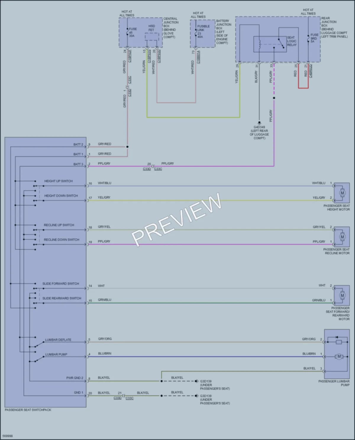 2018 LandRover DiscoverySport Power Seats wiring diagram preview