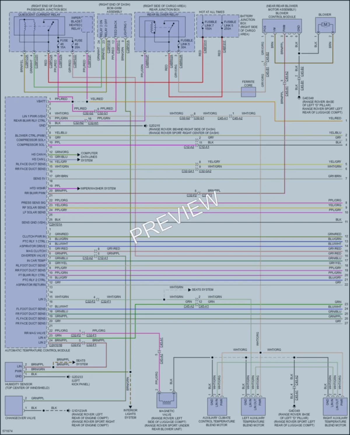 2018 LandRover RangeRover Air Conditioning wiring diagram preview