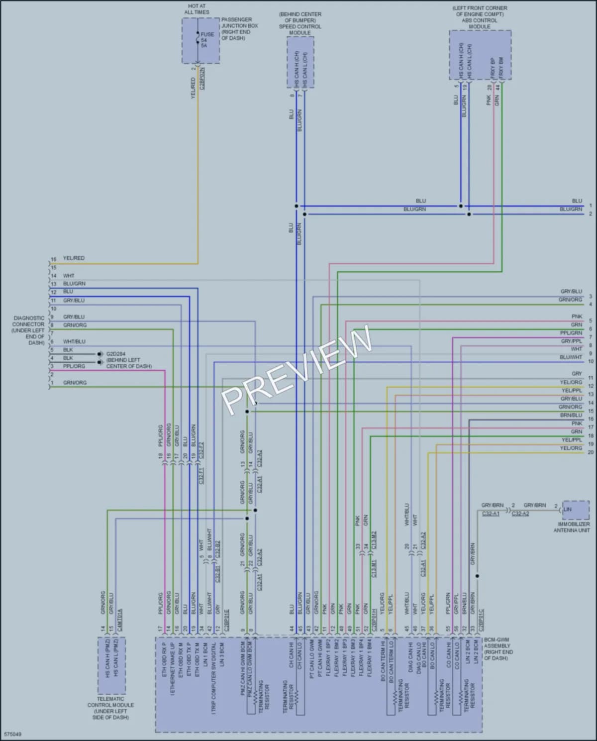 2018 LandRover RangeRover Computer Data Lines wiring diagram preview
