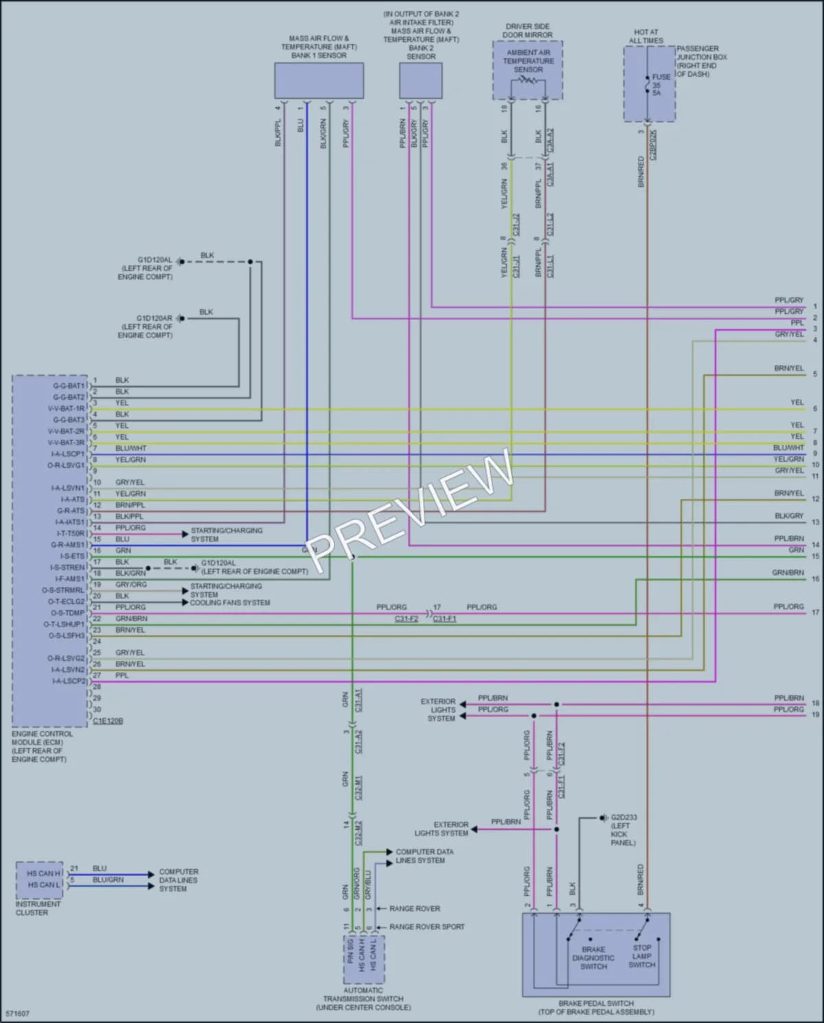 2018 LandRover RangeRover Engine Performance wiring diagram preview