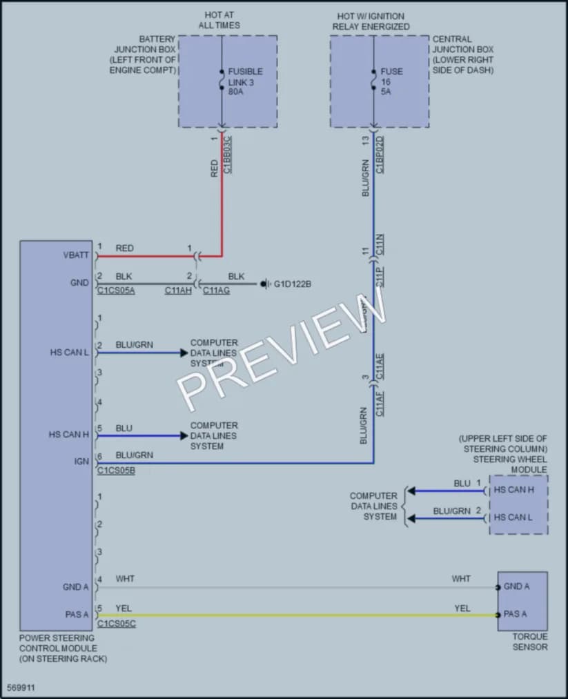 2018 LandRover RangeRoverEvoque Electronic Power Steering wiring diagram preview
