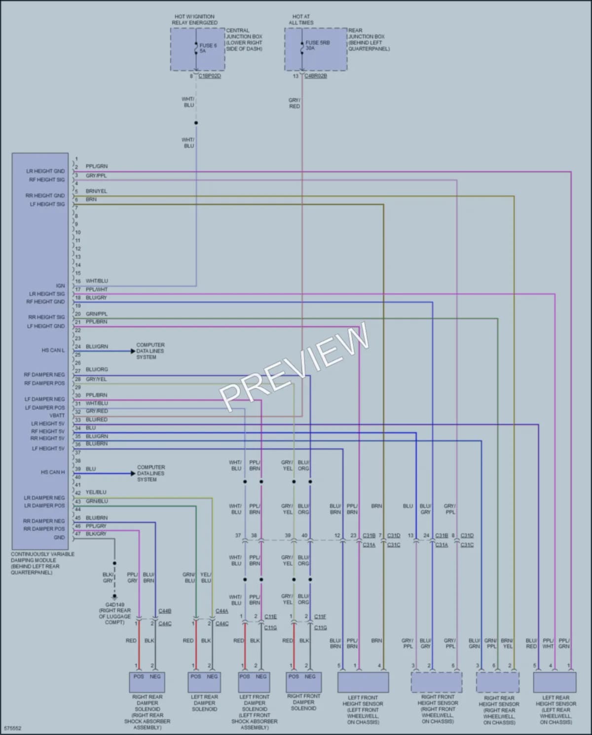 2018 LandRover RangeRoverEvoque Electronic Suspension wiring diagram preview